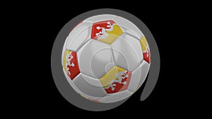 Soccer ball with flag Bhutan, 3d rendering