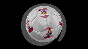 Soccer ball with flag French Polynesia, 3d rendering