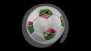 Soccer ball with flag Vanuatu, 3d rendering