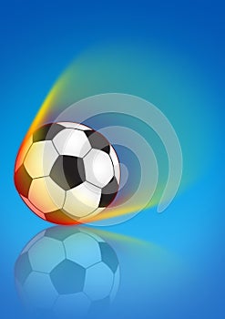 Soccer ball in flame