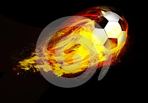 Soccer ball through flames