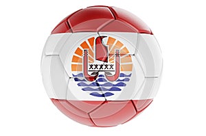 Soccer ball or football ball with French flag, 3D rendering