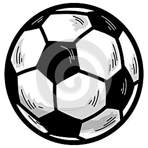 Soccer Ball Football Doodle Drawing Illustration Vector Art