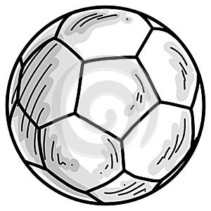 Soccer Ball Football Doodle Drawing Illustration Vector Art