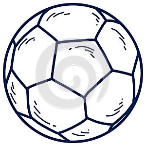 Soccer Ball Football Doodle Drawing Vector Illustration