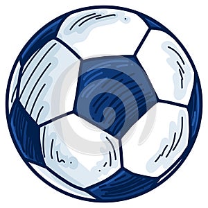 Soccer Ball Football Doodle Drawing Vector Illustration Icon