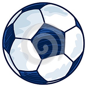 Soccer Ball Football Doodle Drawing Vector Illustration Icon
