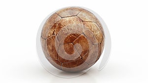 Soccer ball or football on white background. 3D illustration.