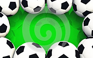 Soccer Ball Frame on Green