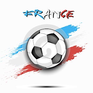 Soccer ball and France flag