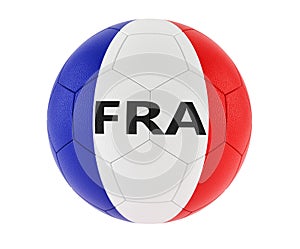 Soccer ball in french national colors