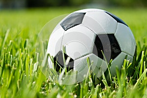 Soccer Ball Futbol on Grass photo