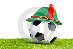 soccer ball with german bavarian hat