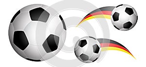 Soccer Ball and German Flag Swoosh. Soccer Worldcup