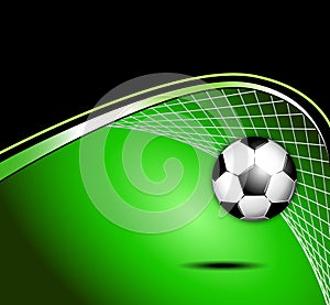 Soccer ball with goal and net