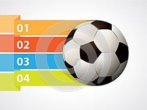 Soccer ball with graphic informations photo