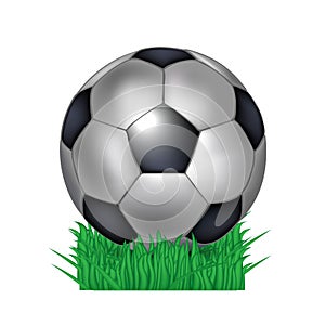 Soccer ball in grass