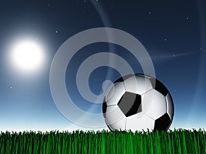 Soccer ball on grass