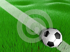 Soccer ball on Grass Football