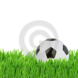 Soccer ball in grass