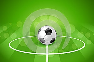 Soccer Ball on Green Background