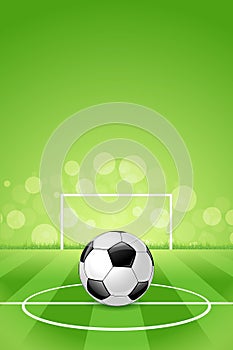 Soccer Ball on Green Background