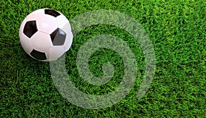 Soccer ball on green grass