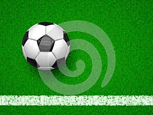 Soccer ball on green grass