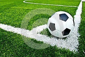 Soccer ball on green grass