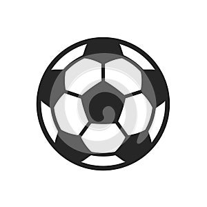 Soccer ball icon - flat vector illustration