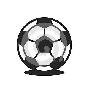 Soccer ball icon - flat vector illustration