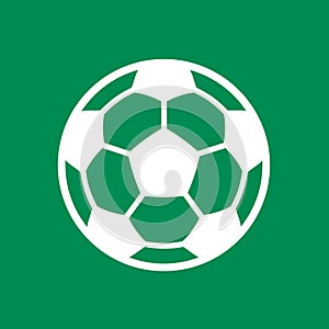 Soccer ball icon - flat vector illustration