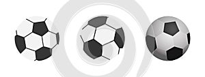 Soccer ball icon. Flat vector illustration football ball in black on white background.