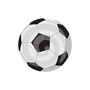 Soccer ball icon. Flat vector illustration on white background. EPS 10