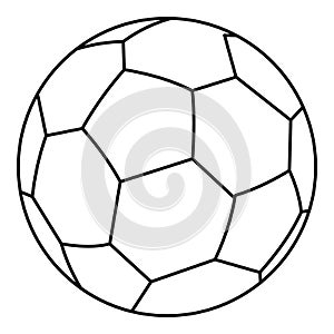 Fotbalový míč ikona nastínit styl 