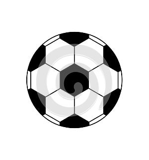 Soccer ball icon vector football isolated on white