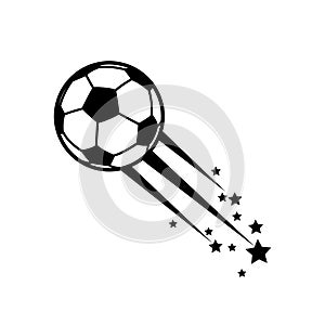Soccer ball icon vector. football kick illustration sign. Goal symbol or logo.