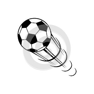 Soccer ball icon vector. football kick illustration sign. Goal symbol or logo.