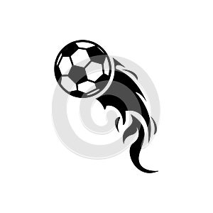 Soccer ball icon vector. football kick illustration sign. Goal symbol or logo.