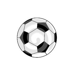 Balón de fútbol icono sobre el blanco ilustraciones 