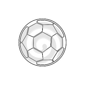 Balón de fútbol icono sobre el blanco ilustraciones 