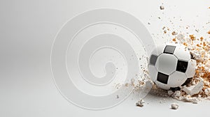 Soccer Ball Impact with Exploding Debris