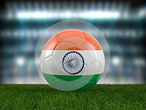Soccer ball India flag