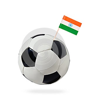 Soccer ball with indian flag