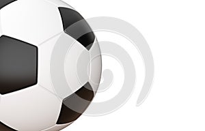 Soccer ball isolated with clipping path on white background, 3d rendering