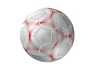 Soccer ball isolated, red