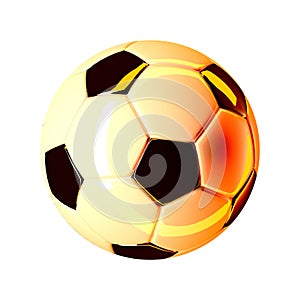 Soccer ball on isolated on white 3d render