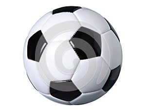 Soccer ball isolated on white with clipping path photo