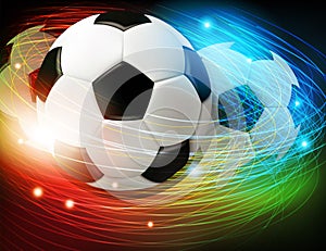 Soccer ball with lights and sparks