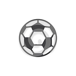 Soccer ball line icon, filled outline vector sign, linear style pictogram isolated on white.